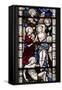 England, Somerset, Bath, Bath Abbey, West Side, Stained Glass Window, Pentateuch Window-Samuel Magal-Framed Stretched Canvas