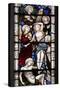 England, Somerset, Bath, Bath Abbey, West Side, Stained Glass Window, Pentateuch Window-Samuel Magal-Stretched Canvas