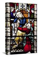 England, Somerset, Bath, Bath Abbey, West Side, Stained Glass Window, Pentateuch Window-Samuel Magal-Stretched Canvas