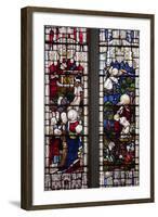 England, Somerset, Bath, Bath Abbey, West Side, Stained Glass Window, Pentateuch Window-Samuel Magal-Framed Photographic Print