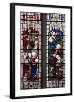 England, Somerset, Bath, Bath Abbey, West Side, Stained Glass Window, Pentateuch Window-Samuel Magal-Framed Photographic Print