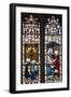 England, Somerset, Bath, Bath Abbey, West Side, Stained Glass Window, Pentateuch Window-Samuel Magal-Framed Photographic Print