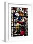 England, Somerset, Bath, Bath Abbey, West Side, Stained Glass Window, Pentateuch Window-Samuel Magal-Framed Photographic Print