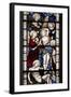 England, Somerset, Bath, Bath Abbey, West Side, Stained Glass Window, Pentateuch Window-Samuel Magal-Framed Photographic Print