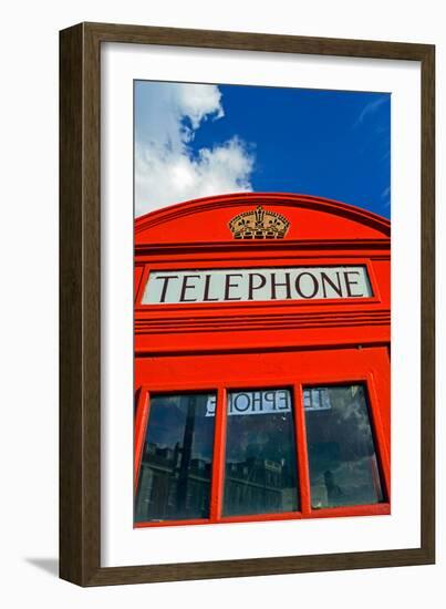 England, South East London, Woolwich. K6 Red Telephone Box Designed by Sir Giles Gilbert Scott-Pamela Amedzro-Framed Photographic Print