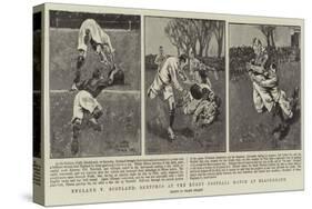 England V Scotland, Sketches at the Rugby Football Match at Blackheath-Frank Gillett-Stretched Canvas