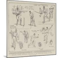 England Versus Australia, Sketches at the Third Test Match at Leeds-Frank Gillett-Mounted Giclee Print