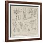 England Versus Australia, Sketches at the Third Test Match at Leeds-Frank Gillett-Framed Giclee Print