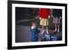 England, Westcliff, Young Boy with 1960's Teenagers-Richard Baker-Framed Photographic Print