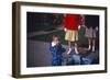 England, Westcliff, Young Boy with 1960's Teenagers-Richard Baker-Framed Photographic Print