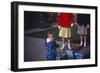 England, Westcliff, Young Boy with 1960's Teenagers-Richard Baker-Framed Photographic Print