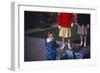 England, Westcliff, Young Boy with 1960's Teenagers-Richard Baker-Framed Photographic Print