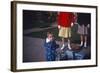 England, Westcliff, Young Boy with 1960's Teenagers-Richard Baker-Framed Photographic Print