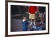 England, Westcliff, Young Boy with 1960's Teenagers-Richard Baker-Framed Photographic Print