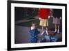 England, Westcliff, Young Boy with 1960's Teenagers-Richard Baker-Framed Photographic Print