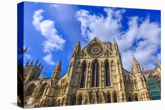 England, Yorkshire, York. English gothic style cathedral and Metropolitical Church of Saint Peter i-Emily Wilson-Stretched Canvas