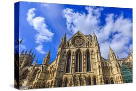 England, Yorkshire, York. English gothic style cathedral and Metropolitical Church of Saint Peter i-Emily Wilson-Stretched Canvas