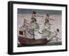 English 74-Gun Royal Ship-null-Framed Giclee Print