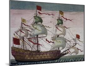 English 74-Gun Royal Ship-null-Mounted Giclee Print