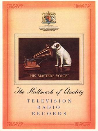 Advert for 'His Master's Voice', Illustration from the 'South Bank Exhibition' Catalogue