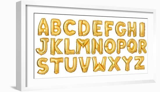 English Alphabet from Golden Balloons-koosen-Framed Photographic Print