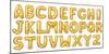 English Alphabet from Golden Balloons-koosen-Mounted Photographic Print