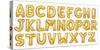 English Alphabet from Golden Balloons-koosen-Stretched Canvas