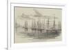 English and French Squadron Off Colonia, Plate River-null-Framed Giclee Print