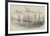 English and French Squadron Off Colonia, Plate River-null-Framed Giclee Print