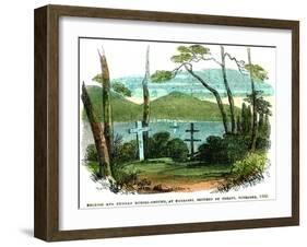 English and Russian Burial-Ground, at Nagasaki, Secured by Treaty, November 1855-null-Framed Giclee Print