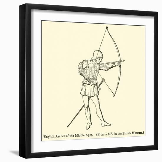 English Archer of the Middle Ages-null-Framed Giclee Print