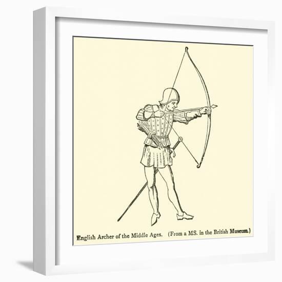 English Archer of the Middle Ages-null-Framed Giclee Print