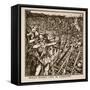 English Archery Wins at Agincourt, Illustration from 'A History of England'-Henry Justice Ford-Framed Stretched Canvas