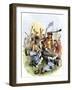 English Army Ambushed Near Lake George, New York, during the French and Indian War, c.1755-null-Framed Giclee Print