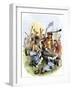 English Army Ambushed Near Lake George, New York, during the French and Indian War, c.1755-null-Framed Giclee Print