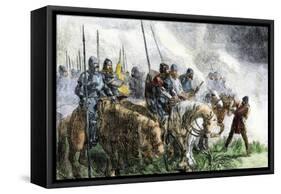 English Army on the Morning of Battle at Agincourt, Hundred Years' War, 1415-null-Framed Stretched Canvas