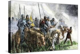 English Army on the Morning of Battle at Agincourt, Hundred Years' War, 1415-null-Stretched Canvas