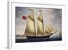 English Barquentine Sea Breeze Leaving Port of Livorno, 1864-null-Framed Giclee Print