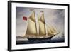 English Barquentine Sea Breeze Leaving Port of Livorno, 1864-null-Framed Giclee Print