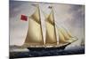 English Barquentine Sea Breeze Leaving Port of Livorno, 1864-null-Mounted Giclee Print
