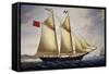 English Barquentine Sea Breeze Leaving Port of Livorno, 1864-null-Framed Stretched Canvas