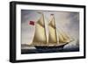 English Barquentine Sea Breeze Leaving Port of Livorno, 1864-null-Framed Giclee Print