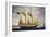 English Barquentine Sea Breeze Leaving Port of Livorno, 1864-null-Framed Giclee Print