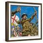 English Bowmen at Agincourt, 25th October 1415-null-Framed Giclee Print
