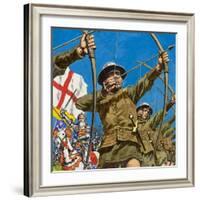 English Bowmen at Agincourt, 25th October 1415-null-Framed Giclee Print