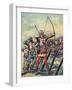 English Bowmen at the Battle of Crecy (Colour Litho)-Peter Jackson-Framed Giclee Print