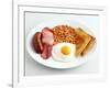 English Breakfast with Fried Egg, Beans, Toast and Sausage-Peter Howard Smith-Framed Photographic Print