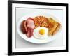 English Breakfast with Fried Egg, Beans, Toast and Sausage-Peter Howard Smith-Framed Photographic Print