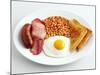 English Breakfast with Fried Egg, Beans, Toast and Sausage-Peter Howard Smith-Mounted Photographic Print