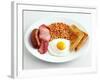 English Breakfast with Fried Egg, Beans, Toast and Sausage-Peter Howard Smith-Framed Photographic Print